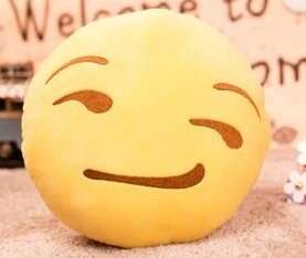 Emoji Smirking Emoticon 30 CM Round Cushion Pillow *Free Shipping*