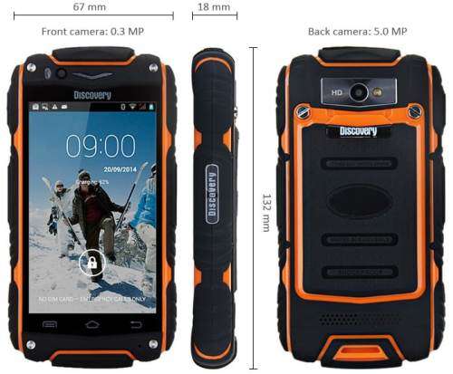 Discovery V8 3G Smartphone 4.0 inch Android 4.4 WiFi / GPS / Waterproof / Dustproof / Shockproof