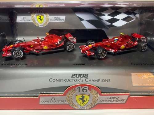 Ferrari F1 Boxset 2008 - Kimi Räikkönen and Felipe Massa (Ltd Edition Numbered Hotwheels - new)