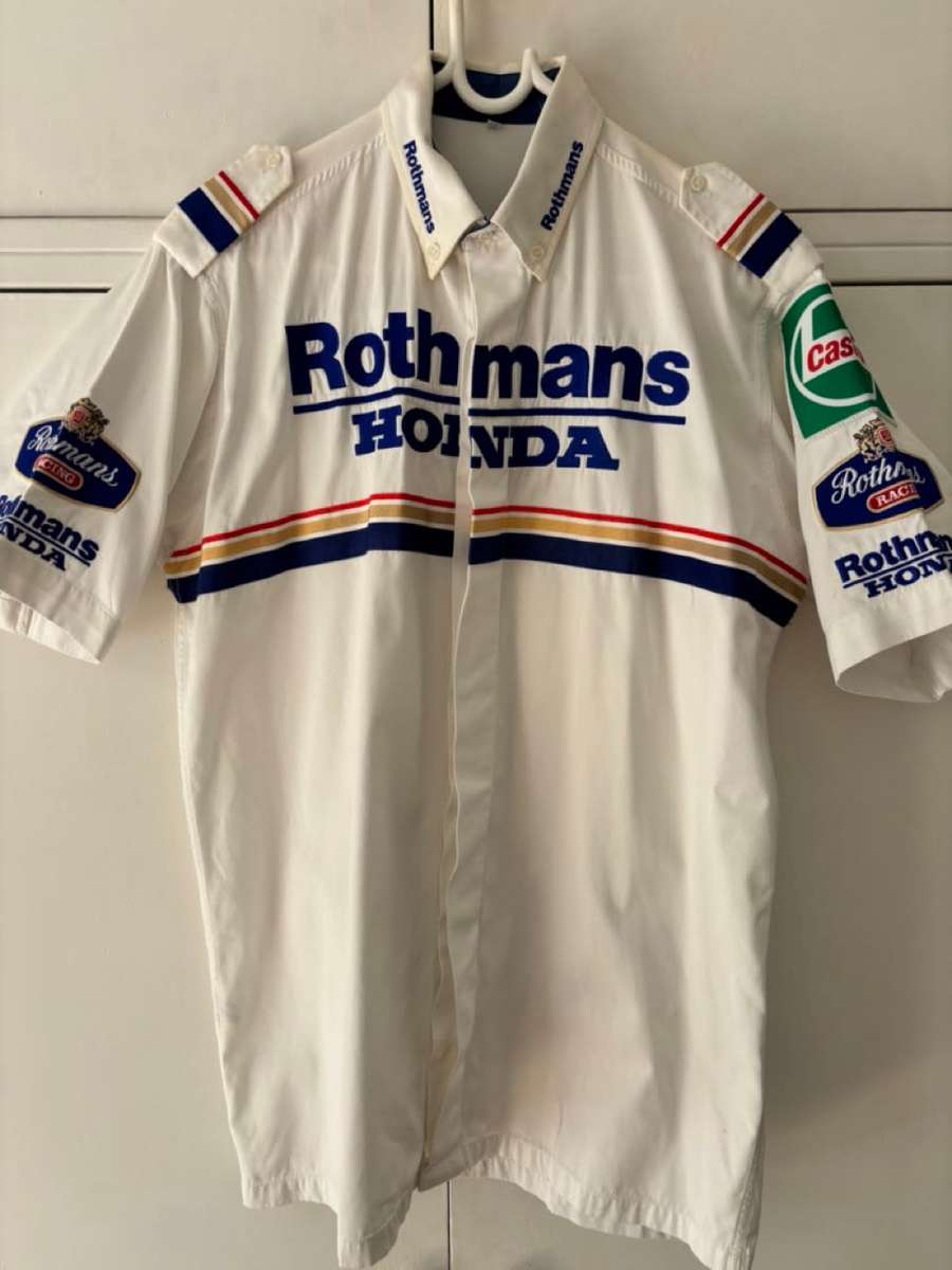 Official Team Worn Rothmans Honda 1990s Motorbike World Championship Shirt