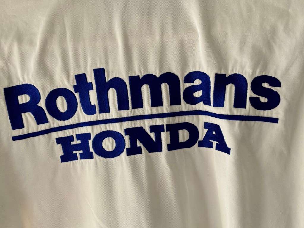 Official Team Worn Rothmans Honda 1990s Motorbike World Championship Shirt