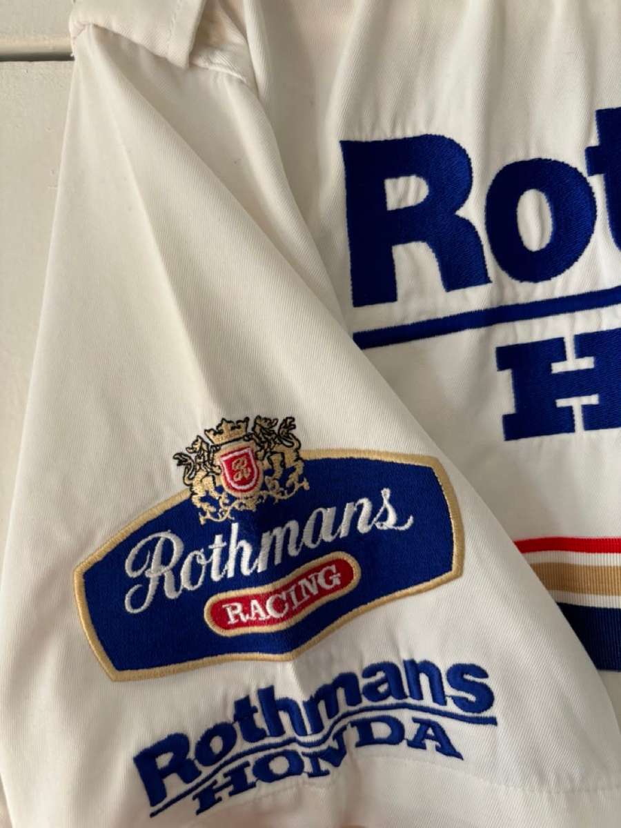 Official Team Worn Rothmans Honda 1990s Motorbike World Championship Shirt