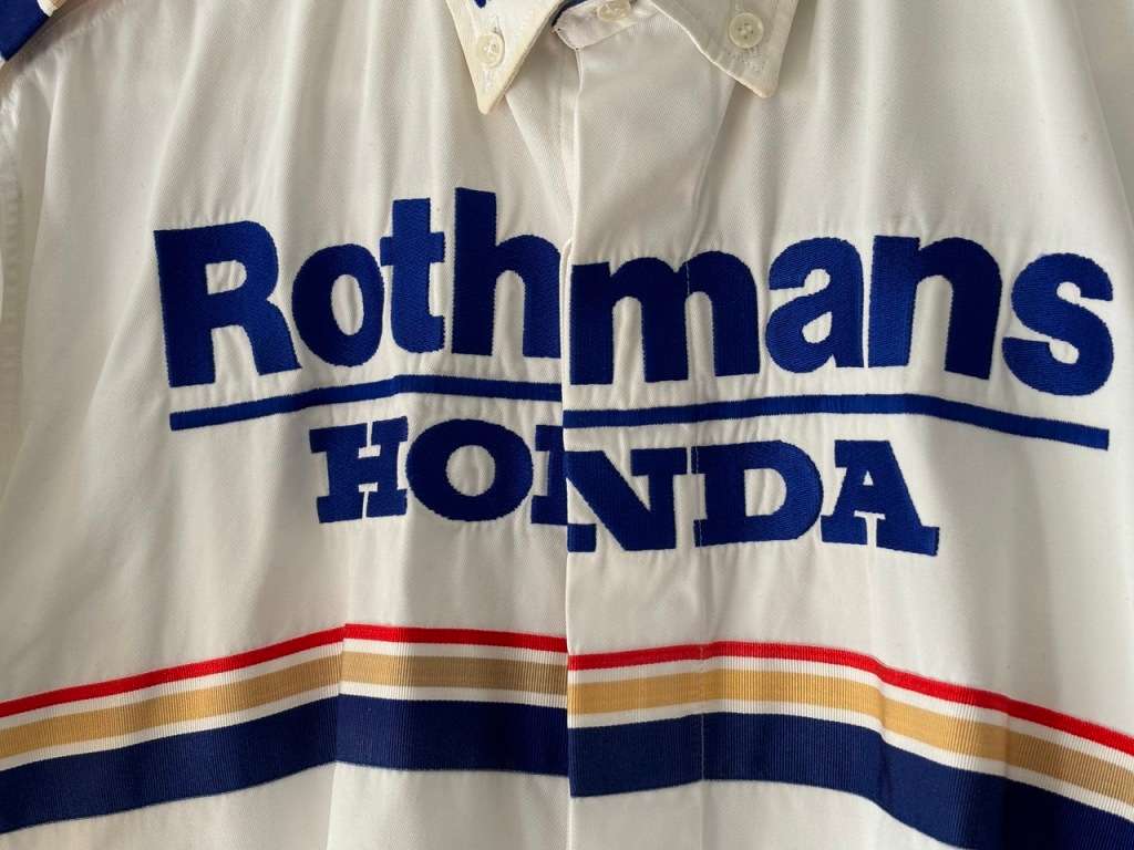 Official Team Worn Rothmans Honda 1990s Motorbike World Championship Shirt