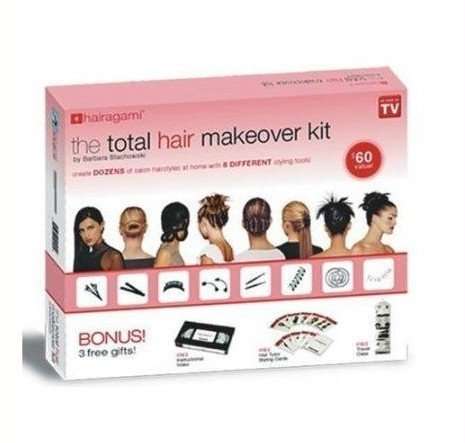 Total Hair Makeover Kit Set of 12pcs with DVD