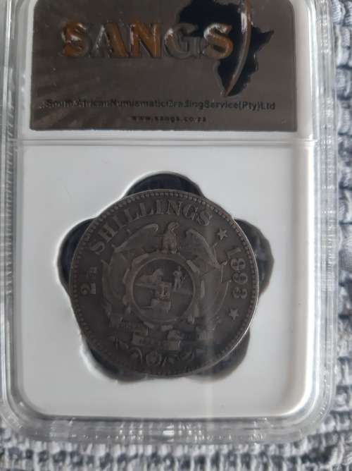 1893 2.5 shillings graded VF15 -F