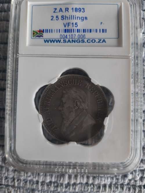 1893 2.5 shillings graded VF15 -F