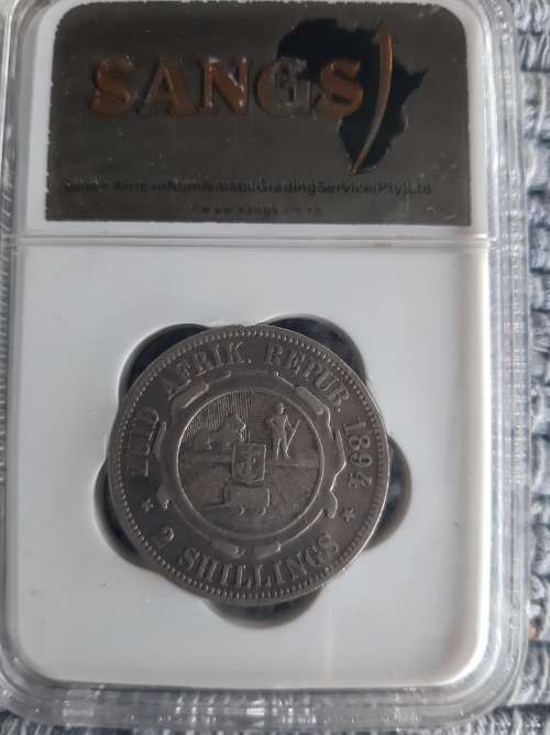 1894 2 shillings graded VF20 - F