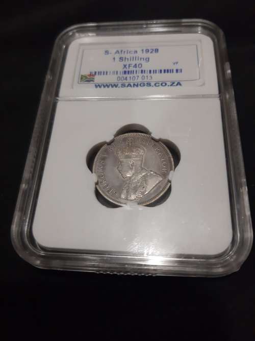 1928 One Shilling graded XF40 VF