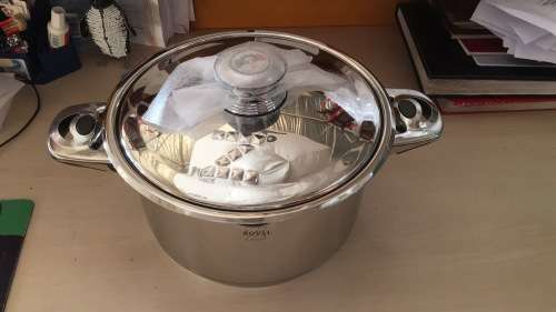 Stainless Steel casserole Ø 24CM(6.5L) 9 Layer Capsuled Set with Thermostat lids