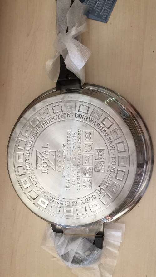 Stainless Steel Frypan Ø 24CM(3L) 9 Layer Capsuled Set with Thermostat lids