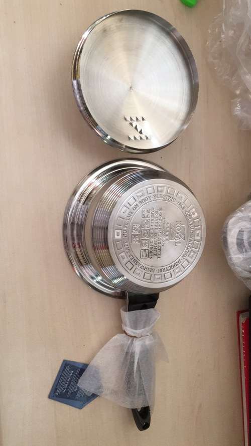 Stainless Steel Saucepan Ø 16CM(1.6L) 9 Layer Capsuled Set with Thermostat lids