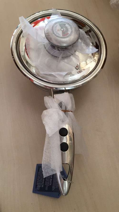 Stainless Steel Saucepan Ø 16CM(1.6L) 9 Layer Capsuled Set with Thermostat lids