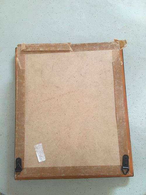 A AMAZING FRAMED BOXED SHELF WITH BOOKS AND PORCELAIN VASE