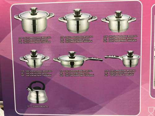 FUJISTAR 14 Pieces Stainless Steel Cookware Set (READ DESCRIPTION)