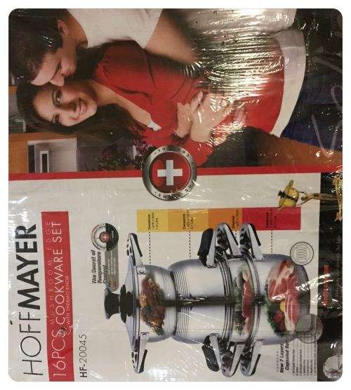 HOFF MAYER 16 Pieces Stainless Steel Cookware Set (READ DESCRIPTION)