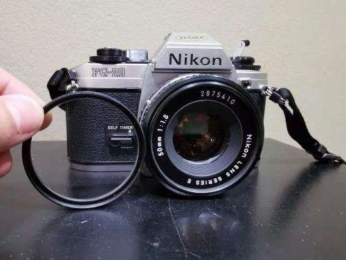 NIKON FG-20 CAMERA WITH 50MM 1.8 LENS