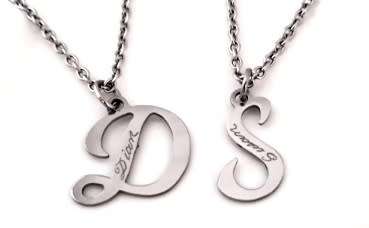 Initial Necklace - Stainless Steel + FREE BRACELET & ENGRAVING