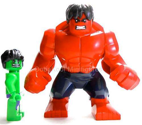 RED HULK / MEGA SIZE / OobaKool Minifigure