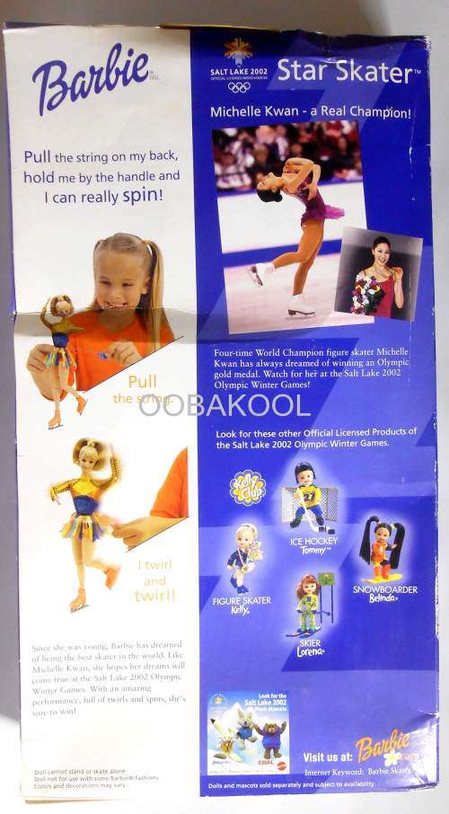 BARBIE / STAR SKATER / 2002 MATTEL SALT LAKE OLYMPIC GAMES / NEW IN BOX /  OobaKool