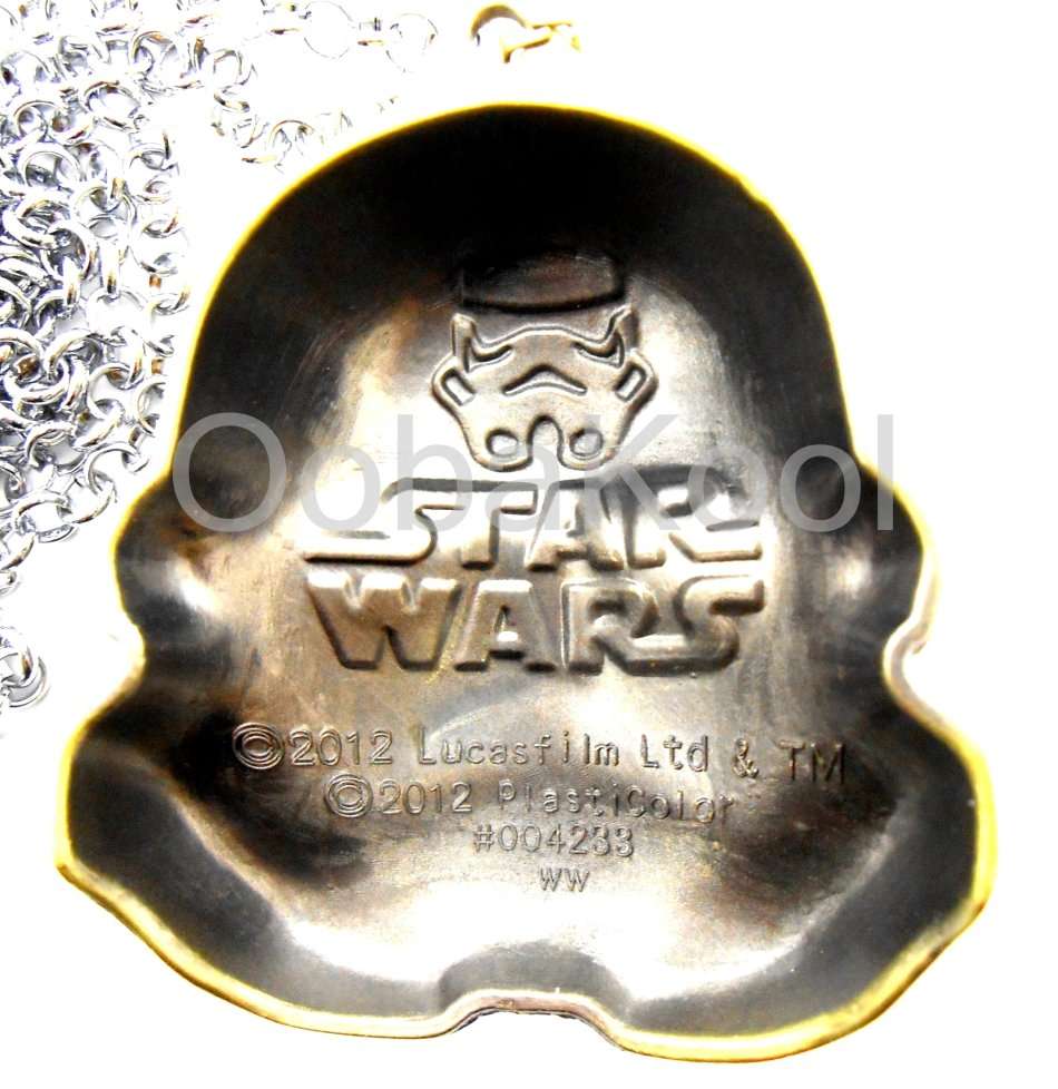 STAR WARS / STORMTROOPER / BRONZE PENDANT ON SILVER CHAIN / OobaKool