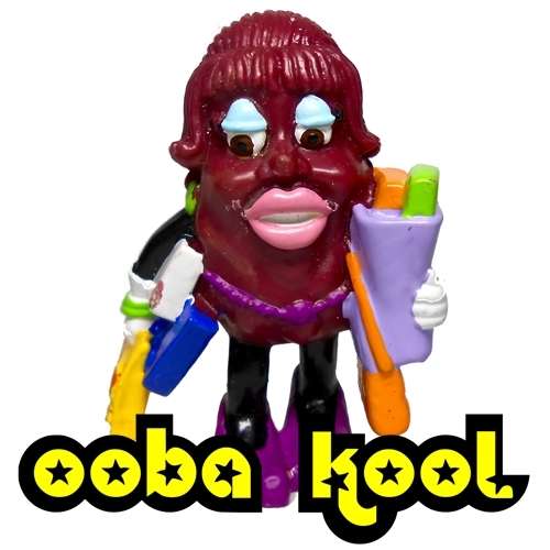 THE CALIFORNIA RAISINS / SHOPPING GAL / Vintage OobaKool Figurine