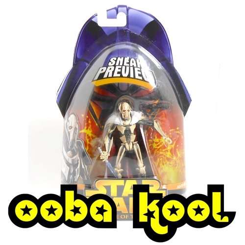 SALE!! -STAR WARS / GENERAL GRIEVOUS - SNEAK PREVIEW #14 / 2004 HASBRO 3.75" FIGURE / MOC / OobaKool