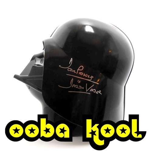 SALE!! -STAR WARS / DARTH VADER AUTOGRAPHED LIFE SIZE HELMET / BY VADER ACTOR DAVE PROWSE / OobaKool