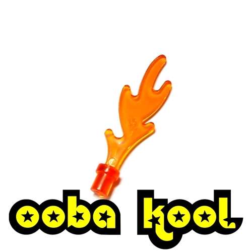 FIGURE ACCESSORY / FLAME EFFECT / TRANSLUCENT ORANGE / OobaKool Minifigure Accessories