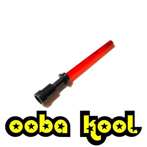 FIGURE WEAPONS / LIGHTSABER / RED WITH BLACK HANDLE / OobaKool Minifigure Accessories