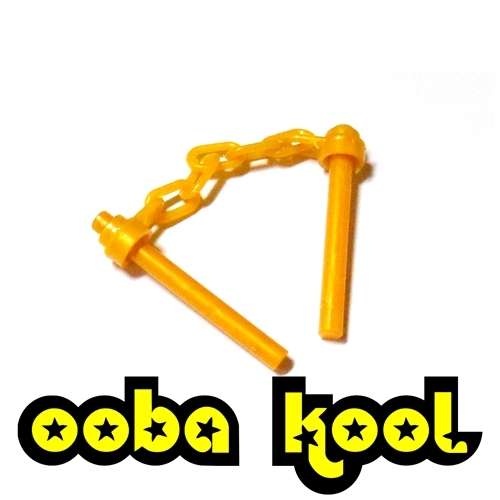 FIGURE WEAPONS / NUNCHUCKS / PEARLY GOLD / OobaKool Minifigure Accessories