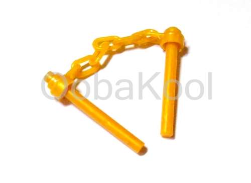 FIGURE WEAPONS / NUNCHUCKS / PEARLY GOLD / OobaKool Minifigure Accessories