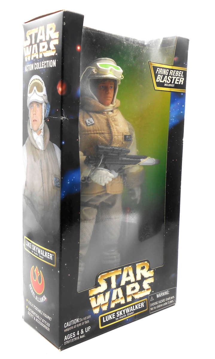 Star Wars / Luke Skywalker in Hoth Gear / Action Collection / 1997 Kenner 12" Poseable Figure / NIB