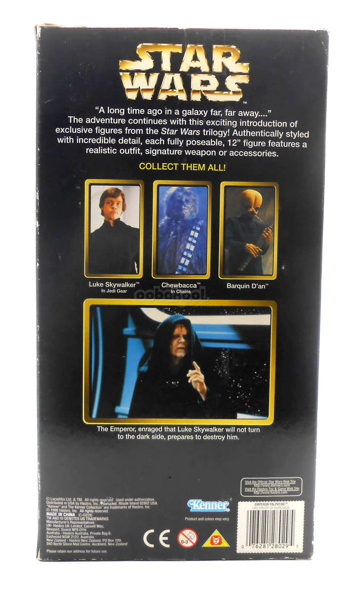 Star Wars / Emperor Palpatine / Action Collection / 1998 Kenner 12 Inch Poseable Figure / NIB