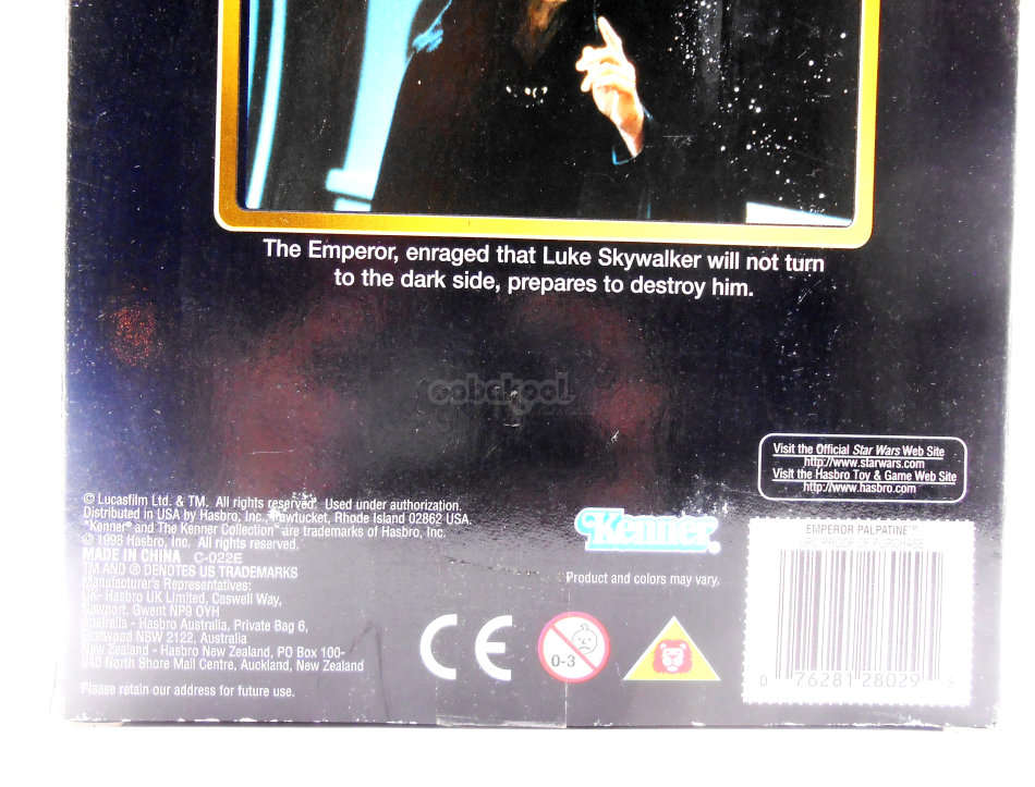 Star Wars / Emperor Palpatine / Action Collection / 1998 Kenner 12 Inch Poseable Figure / NIB