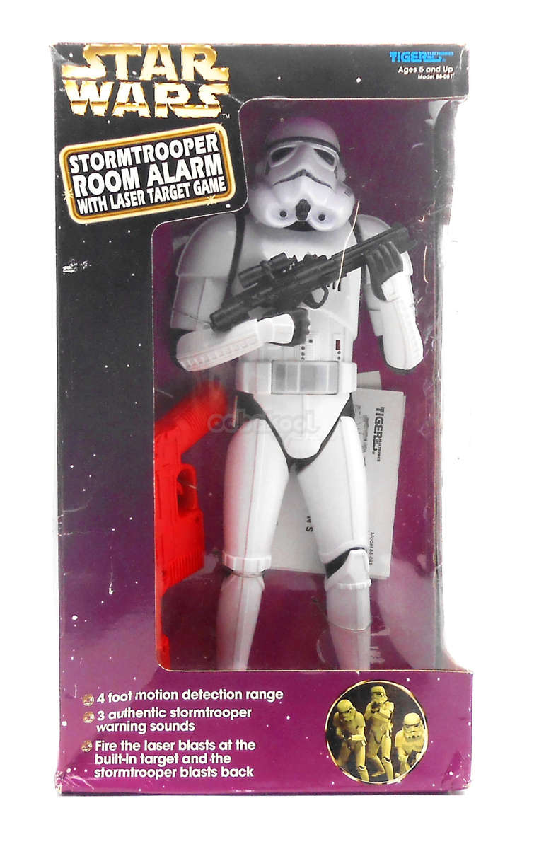 Star Wars / Stormtrooper Room Alarm + Game / 12 Inch 1997 Tiger Electronics Figure / NIB