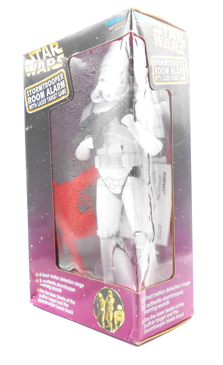 Star Wars / Stormtrooper Room Alarm + Game / 12 Inch 1997 Tiger Electronics Figure / NIB
