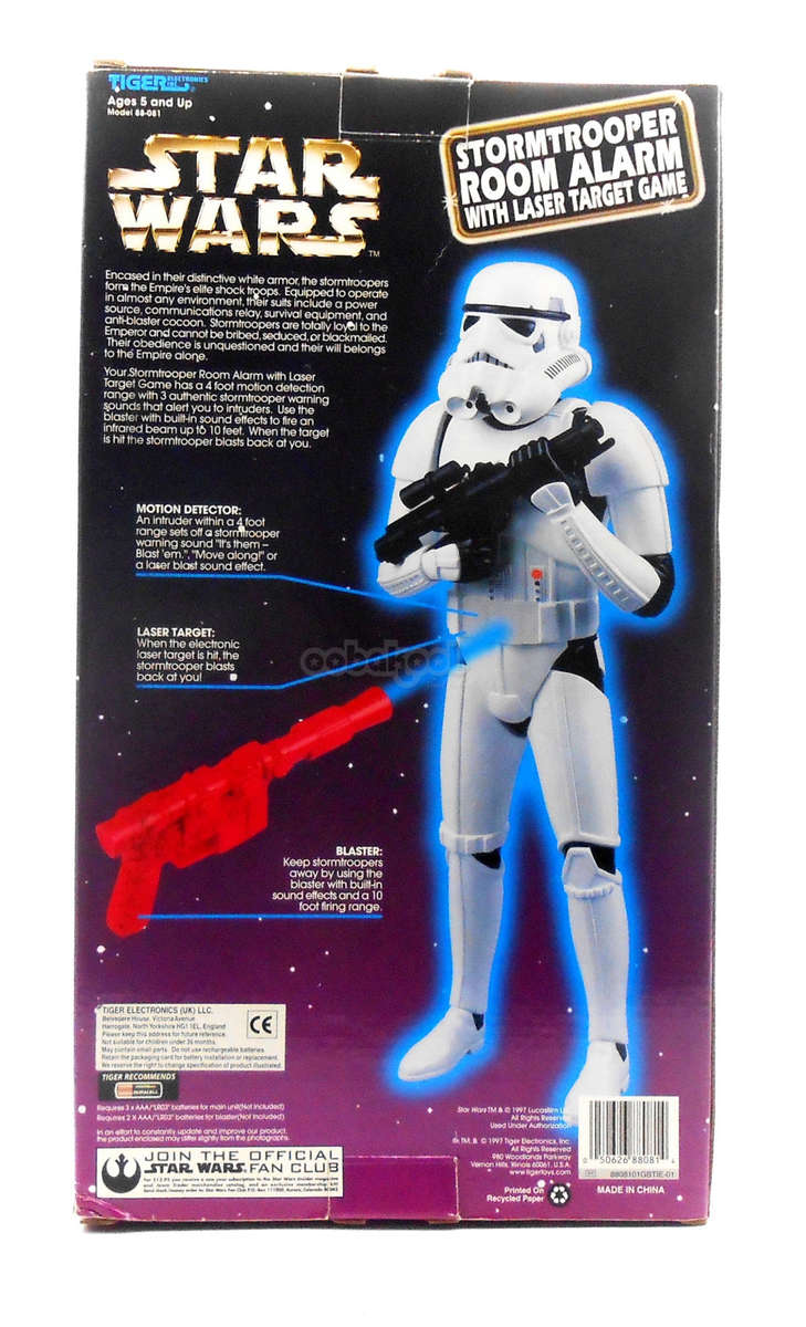 Star Wars / Stormtrooper Room Alarm + Game / 12 Inch 1997 Tiger Electronics Figure / NIB