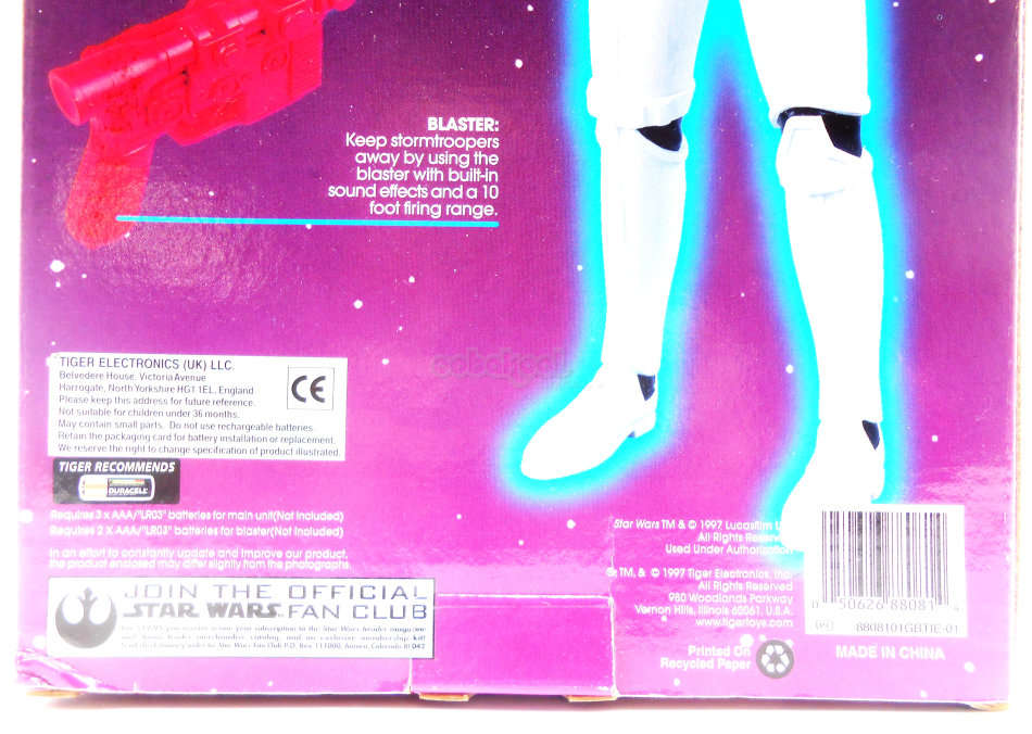 Star Wars / Stormtrooper Room Alarm + Game / 12 Inch 1997 Tiger Electronics Figure / NIB