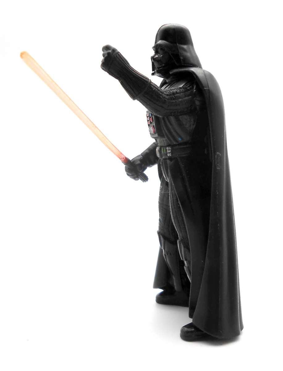 Star Wars / Darth Vader with Lightsaber / 1997 Hasbro 3.75 Inch Series / POTF / Action Figure