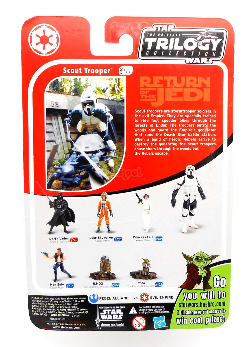 Star Wars / Scout Trooper / Original Trilogy Collection / 2004 Hasbro 3.75 Inch Action Figure / MOC