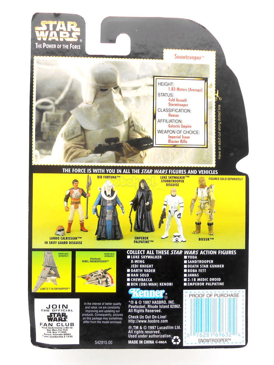 Star Wars / Snowtrooper / POTF Collection / 1997 Kenner 3.75 Inch Action Figure / MOC