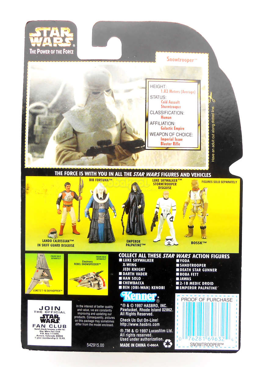 Star Wars / Snowtrooper / POTF Collection / 1997 Kenner 3.75 Inch Action Figure / MOC