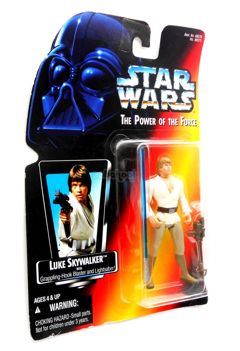 Star Wars / Luke Skywalker with Grappling-Hook Blaster / POTF / 1995 Kenner 3.75" Figure / MOC