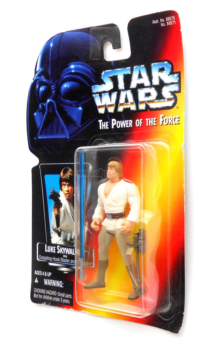 Star Wars / Luke Skywalker with Grappling-Hook Blaster / POTF / 1995 Kenner 3.75" Figure / MOC