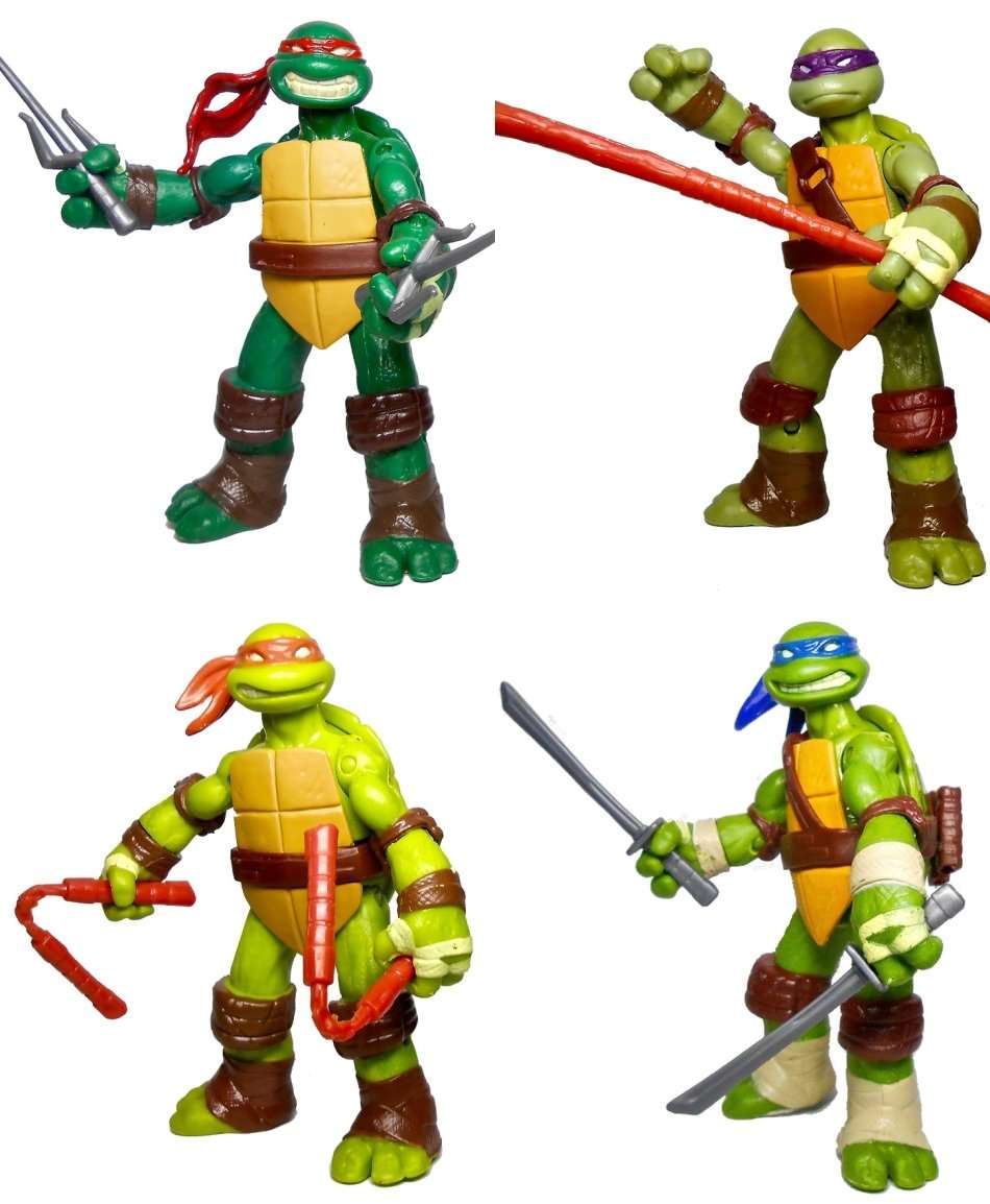 TMNT / Leonardo, Raphael, Michaelangelo & Donatello / 11cm Action Figure Set / STOCK CLEARANCE!!!!
