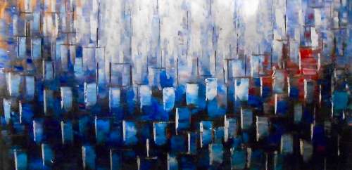 Reflections Abstract Oil Painting On Canvas / Unframed