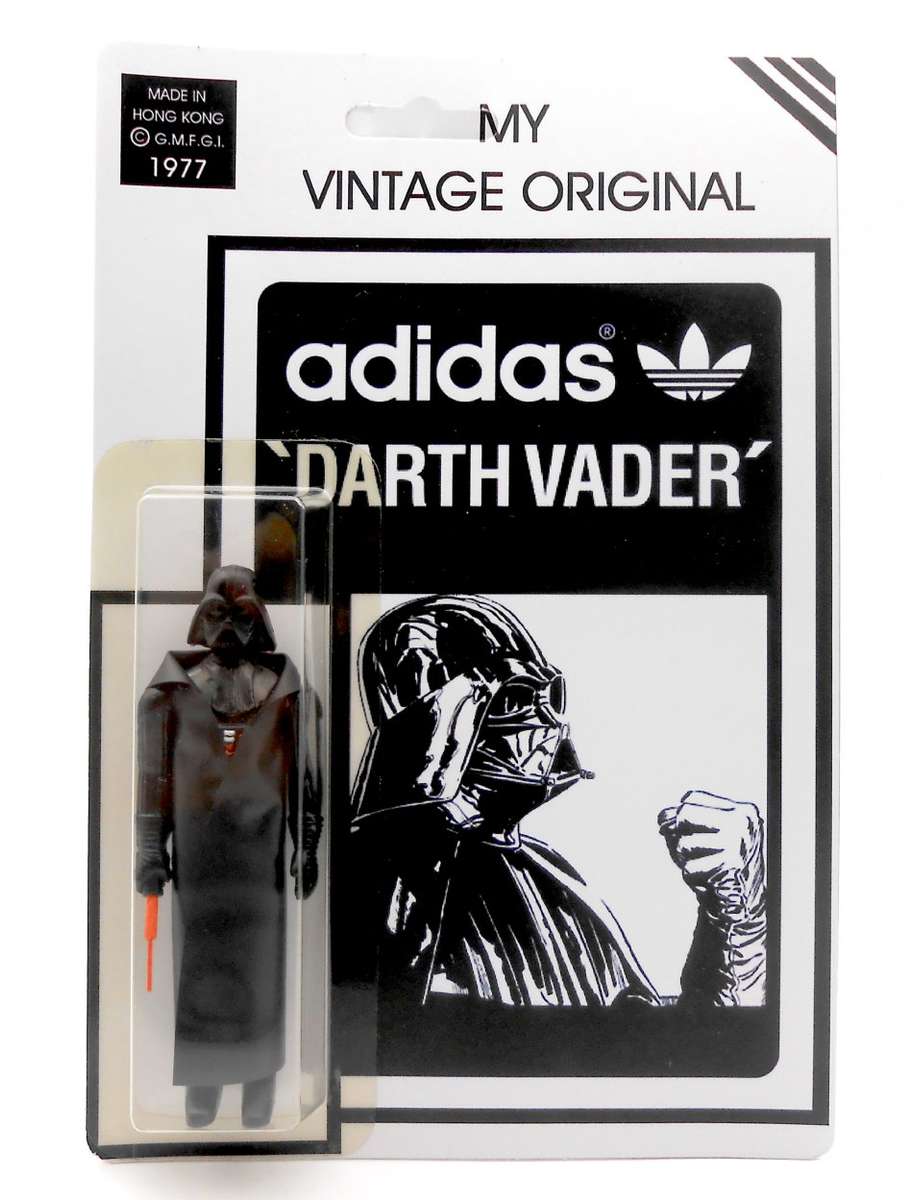 Star Wars / Darth Vader 1977 Kenner 3.75" Figure / Adidas Custom Concept Ltd Edition 1 of 50