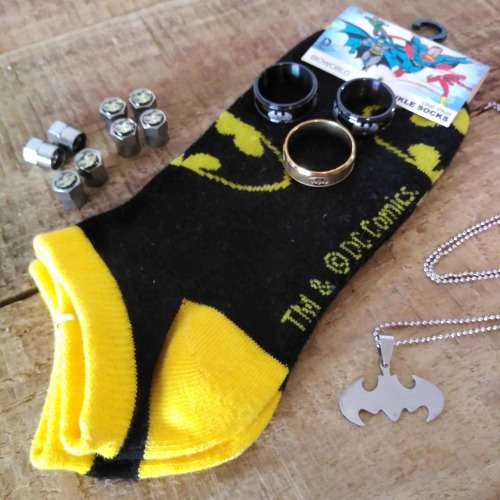 CLEARANCE COLLECTION | Ankle Socks + Pendant Necklace + 3 x Rings + 2 Sets Valve Cap Cover | Fan Set