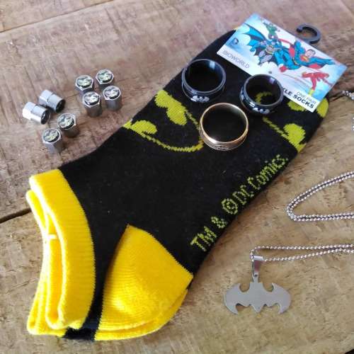 CLEARANCE COLLECTION | Ankle Socks + Pendant Necklace + 3 x Rings + 2 Sets Valve Cap Cover | Fan Set