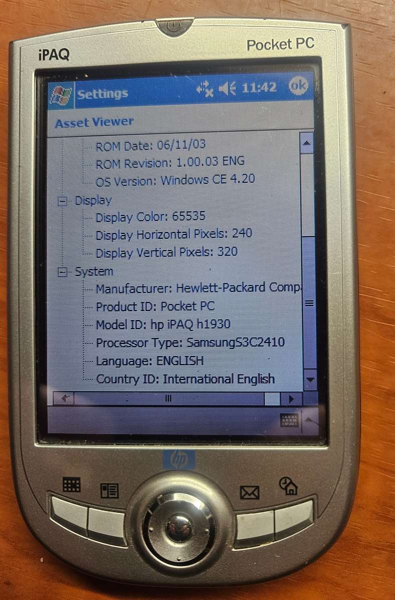 Vintage HP iPAQ h1930 Windows CE PDA (2003)